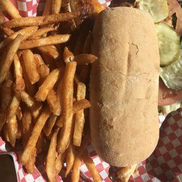 Blackened walleye sandwich