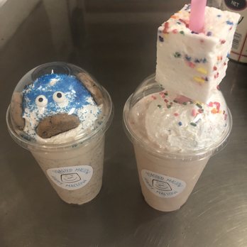 Toasted Mallow - Cookie Monster and happy unbirthday shakes - Desserts Near Me - Gilbert, Arizona