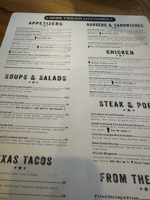 Menu photo 2 1836 Texas Kitchen Tyler, TX