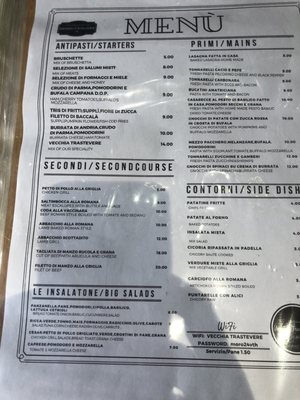 Menu photo 1 Hostaria Vecchia Trastevere Rome, RM Menu photo 1 Hostaria Vecchia Trastevere Rome, RM