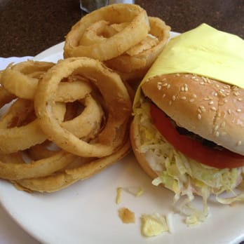 Harry's Cafe - Onion rings with a burger - American Near Me - Perris, California