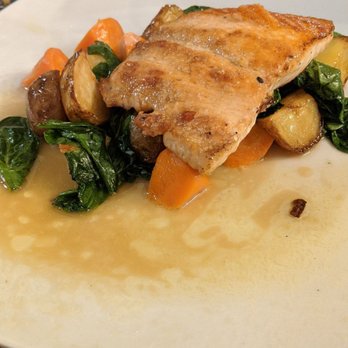 Arch & Eddies Gathering House - Salmon. It was a little to salty for me, bit still quite delicious. - New American Near Me - Jackson, Ohio