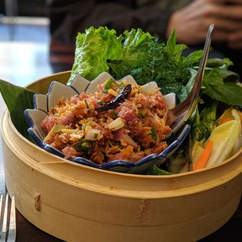 LaoTable - Crispy sticky rice salad - Laotian Near Me - San Francisco, California