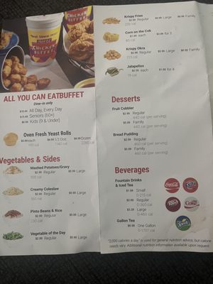 Menu photo 3 Hartz Chicken Buffet Fresno, TX Menu photo 3 Hartz Chicken Buffet Fresno, TX