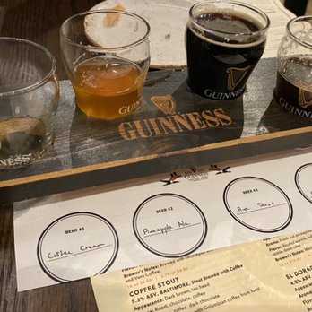 Guinness Open Gate Brewery - Beer flight - Breweries Near Me - Halethorpe, Maryland Guinness Open Gate Brewery - Beer flight - Breweries Near Me - Halethorpe, Maryland