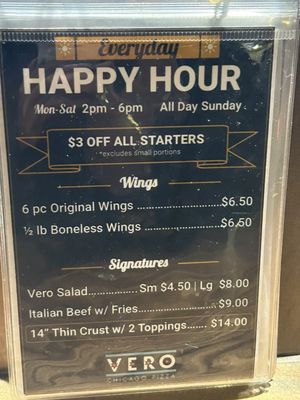 Menu photo 1 Vero Chicago Pizza Chandler, AZ