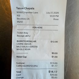 The photo just shows my receipt and that they charged $1.00 for a 16 ounce cup for WATER!! Oh, they throw a lid in with that purchase also! The photo just shows my receipt and that they charged $1.00 for a 16 ounce cup for WATER!! Oh, they throw a lid in with that purchase also!
