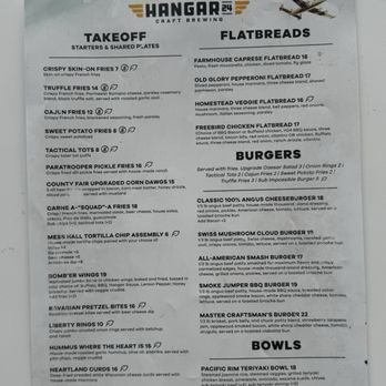 Hangar 24 Craft Brewing - Food menu - Venues & Event Spaces Near Me - Irvine, California