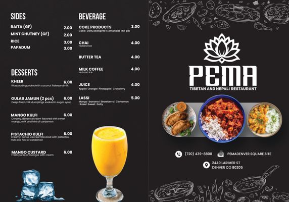 Menu photo 4 Pema Denver, CO