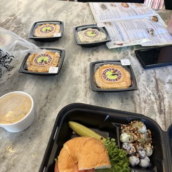 Chicken Salad Chick - A few small Togo chicken salads, a spicy pimento cheese, and panino soup - Sandwiches Near Me - Chesapeake, Virginia Chicken Salad Chick - A few small Togo chicken salads, a spicy pimento cheese, and panino soup - Sandwiches Near Me - Chesapeake, Virginia