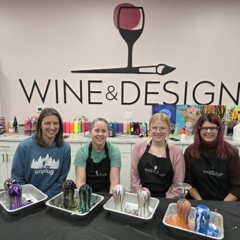 Wine & Design-Wake Forest - Beautifully done acrylic pour wine glasses! Just one of our many DIY offerings! - Art Classes Near Me - Wake Forest, North Carolina Wine & Design-Wake Forest - Beautifully done acrylic pour wine glasses! Just one of our many DIY offerings! - Art Classes Near Me - Wake Forest, North Carolina