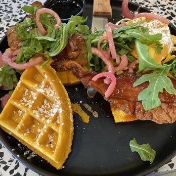 The Place 2 Be - Chicken and Waffle Sliders - Breakfast & Brunch Near Me - New Haven, Connecticut