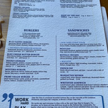 Boone's Prime Time Pub - Menu - Burgers Near Me - Suttons Bay, Michigan Boone's Prime Time Pub - Menu - Burgers Near Me - Suttons Bay, Michigan