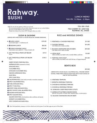 Menu photo 3 Rahway Sushi Rahway, NJ Menu photo 3 Rahway Sushi Rahway, NJ