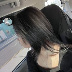 Black with silver/blonde