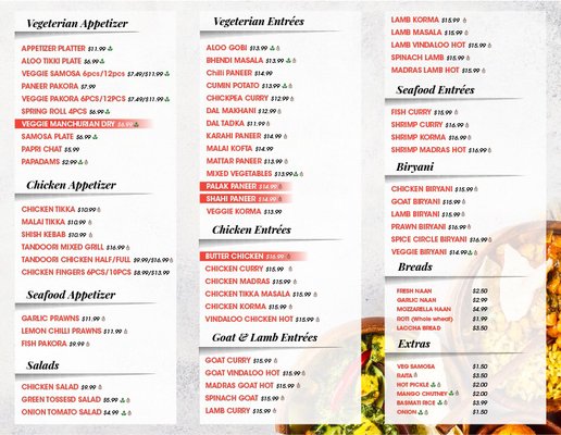 Menu photo 2 Spice Circle East Indian restaurant Winnipeg, MB