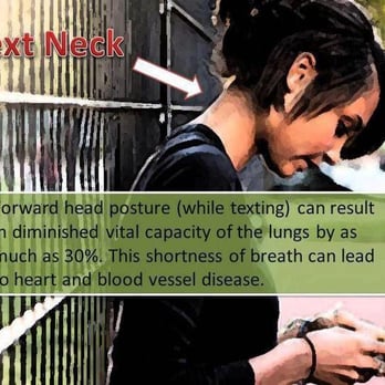 Carlsbad Wellness Chiropractic - Forward head position causes an increase in digestive and respiratory problems.  Correct it with chiropractic. - Chiropractors Near Me - Oceanside, California