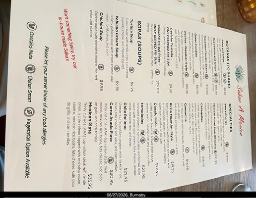 Menu photo 2 Sabor A Mexico Port Moody, BC Menu photo 2 Sabor A Mexico Port Moody, BC
