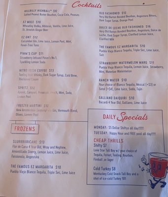 Menu photo 6 EZ's Liquor Lounge Houston, TX