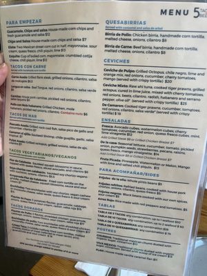Menu photo 8 5 Tacos and Beers Walnut Creek, CA