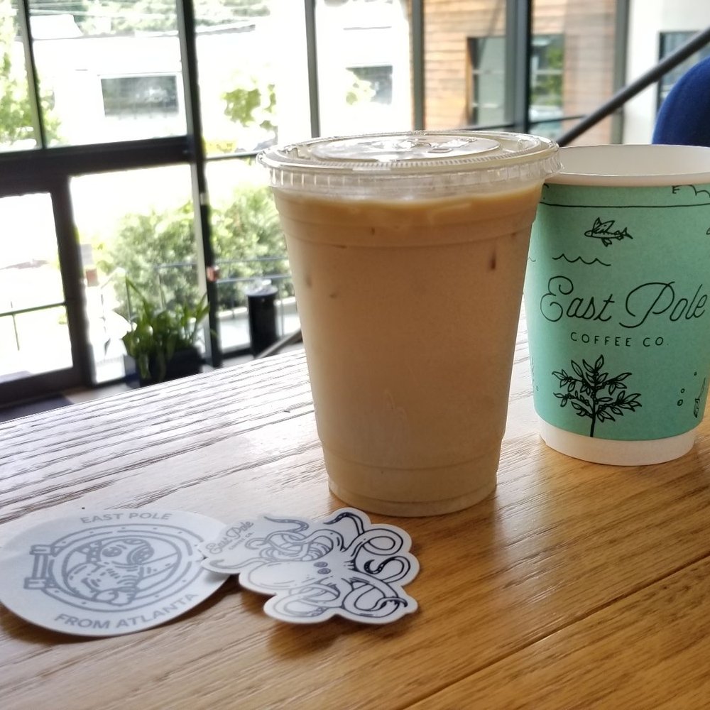East Pole - Cute cups and free stickers, my iced latte :) - Coffee Roasteries Near Me - Atlanta, Georgia East Pole - Cute cups and free stickers, my iced latte :) - Coffee Roasteries Near Me - Atlanta, Georgia