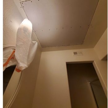 Artisan Textures and Drywall - The patch I did that needed mudding and texturing - Drywall Installation & Repair Near Me - Encinitas, California