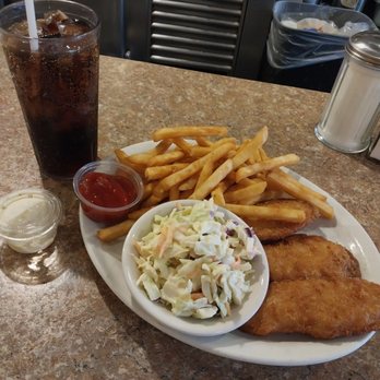 Encinitas Cafe - Icelandic Cod, fries, cole slaw - Breakfast & Brunch Near Me - Encinitas, California