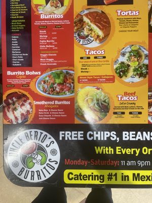 Menu photo 2 Uncle Berto's Burritos Simpsonville, SC Menu photo 2 Uncle Berto's Burritos Simpsonville, SC