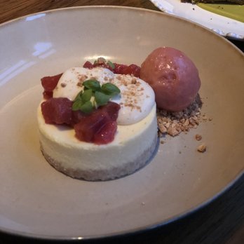 San Morello - Ricotta and rhubarb cheesecake - Italian Near Me - Detroit, Michigan