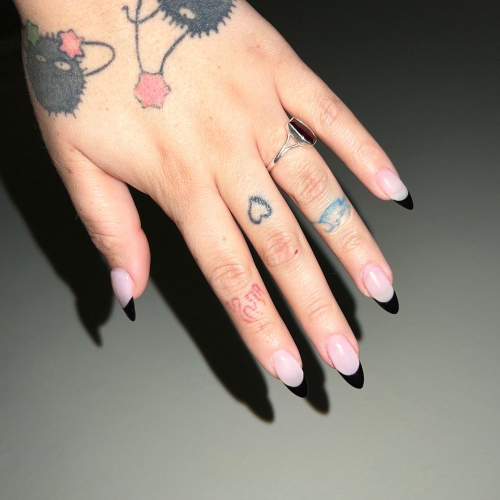 Black French tip Black French tip