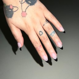 Black French tip Black French tip