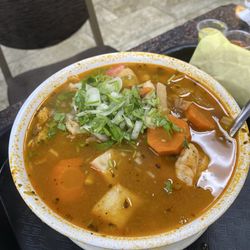 Bronco's Mexican Food - 7Mares ( 7 seas) soup. So delicious!