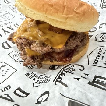 Wayback Burgers - Side profile of BOURBON BACON BURGER - Hot Dogs Near Me - Newton, New Jersey Wayback Burgers - Side profile of BOURBON BACON BURGER - Hot Dogs Near Me - Newton, New Jersey