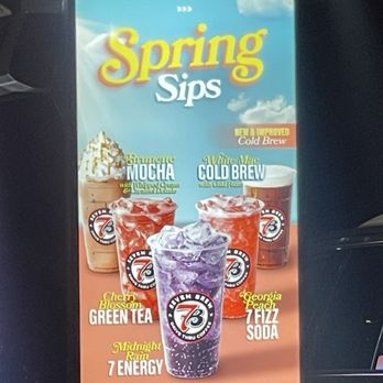 7 Brew Coffee - Cool neat signage to see as they rotate to different pictures - Coffee & Tea Near Me - Homewood, Alabama