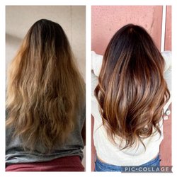 Ryan Hair - Before and After. Wanted caramel balayage and got it!