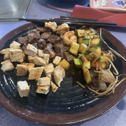 Steak and chicken