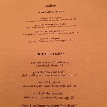Restaurant August - Appetizer menu - New American Near Me - New Orleans, Louisiana