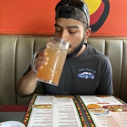 Huge ass jug of tamarindo juice