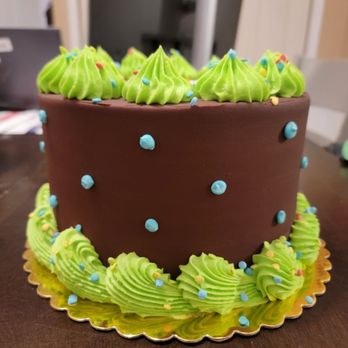 Sweet Elevation Bakery - a chocolate cake with green frosting - Bakeries Near Me - Latham, New York