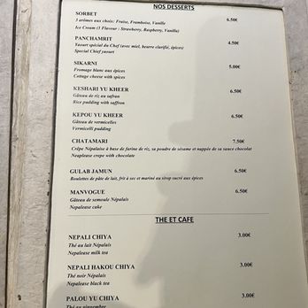 Kathmandu - Menu - Himalayan/Nepalese Near Me - Paris, 75