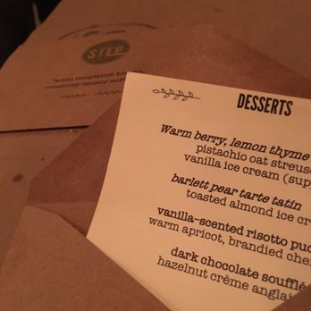 The Kitchen Step - The dessert menu delivered in an envelope. I adore it! - Desserts Near Me - Jersey City, New Jersey The Kitchen Step - The dessert menu delivered in an envelope. I adore it! - Desserts Near Me - Jersey City, New Jersey