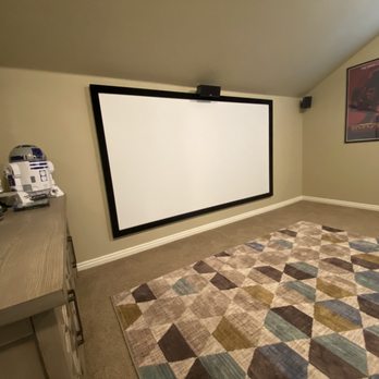 Neighborhood Tech Guy - Project screen with surround sound in bonus room - IT Services & Computer Repair Near Me - Desert Hills, Arizona