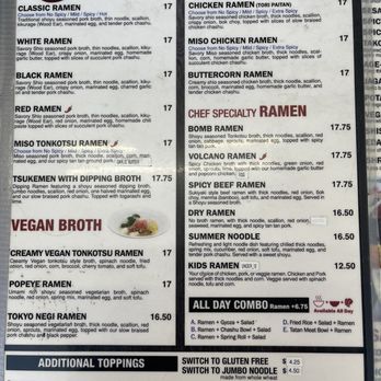 Kai Ramen - Current ramen menu March 2024 - Ramen Near Me - Sherman Oaks, California