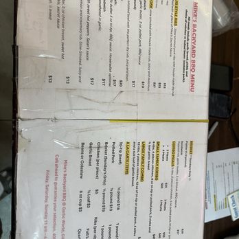 Mike's Backyard BBQ - Menu - Barbeque Near Me - Gilroy, California