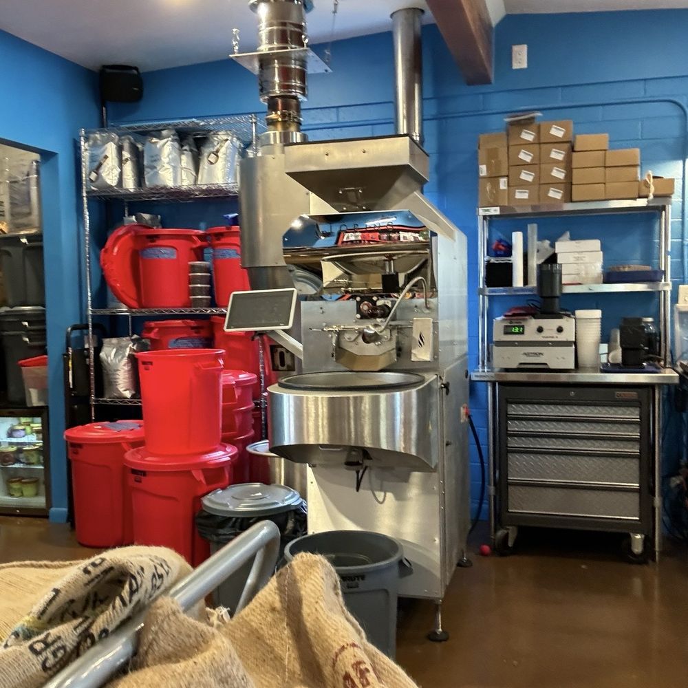 Queen B Vinyl Cafe - Coffee bean roasting area - Wine Bars Near Me - Cottonwood, Arizona