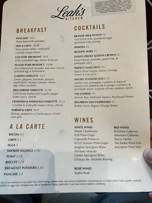 Menu photo 8 Leah's Kitchen Kenner, LA