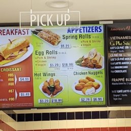 Menu board Menu board