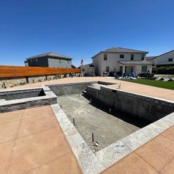 New concrete and pool
