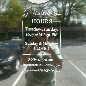 J Nails & Spa - Salon hours - Nail Salons Near Me - Wilmington, Delaware J Nails & Spa - Salon hours - Nail Salons Near Me - Wilmington, Delaware