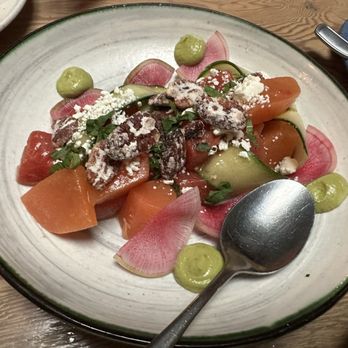 Lechon - Compressed melon salad - Tapas Bars Near Me - Portland, Oregon
